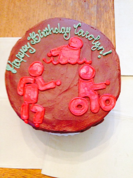 Birthday cake! (I also had a separate vegan cupcake).